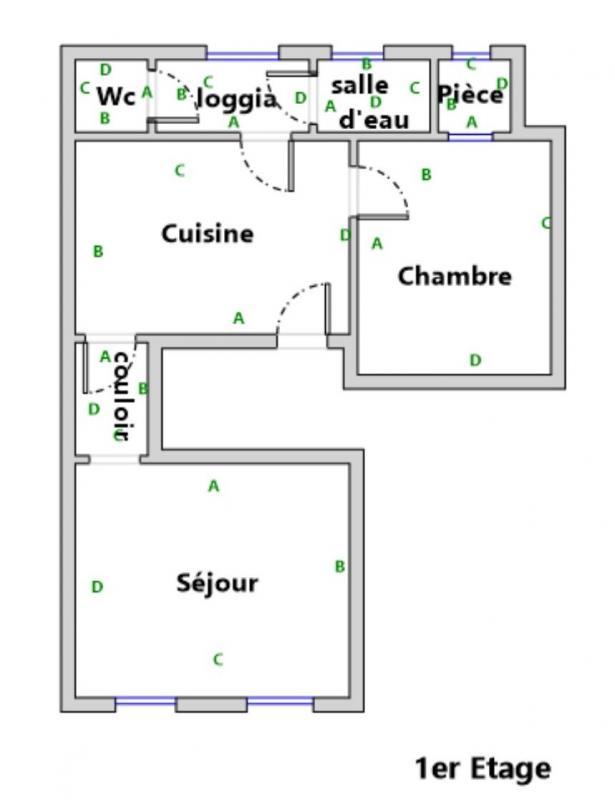 Appartement - 46 m² - 2 pièces