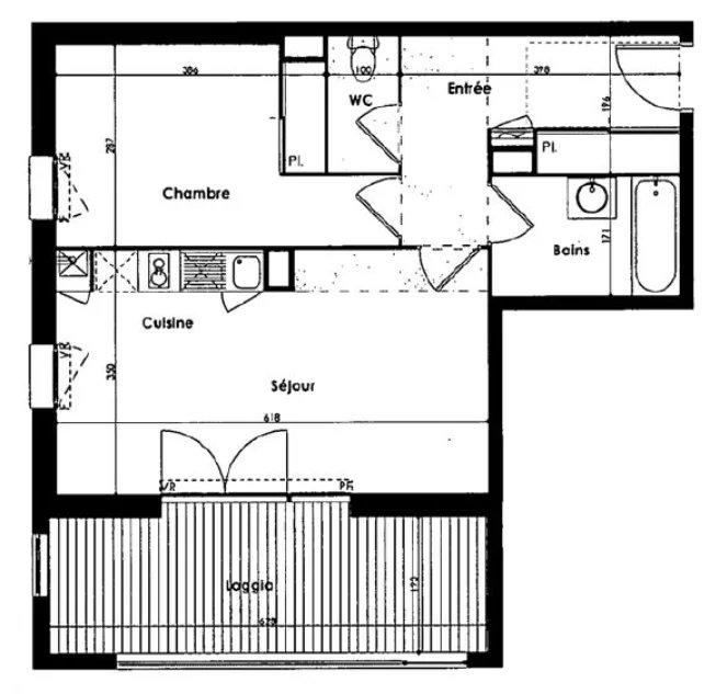 Appartement - 48 m² - 2 pièces