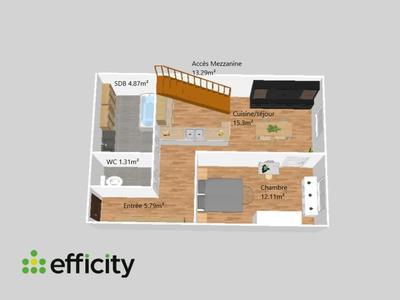 Appartement - 53 m² - 3 pièces