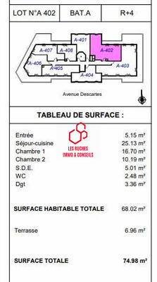 Appartement - 68 m² - 3 pièces