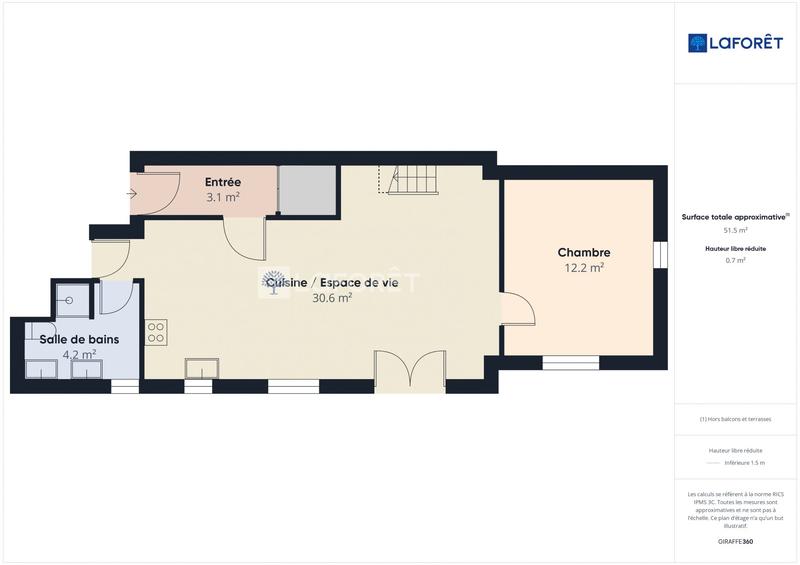 Maison - 53 m² - 2 pièces