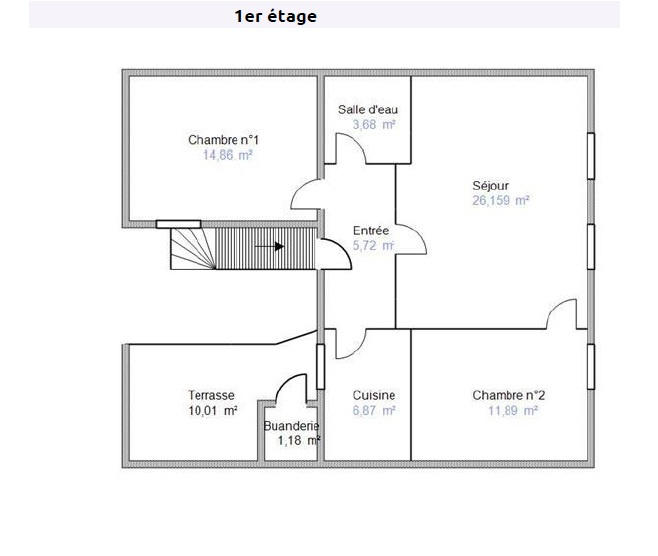Maison - 85 m² - 4 pièces