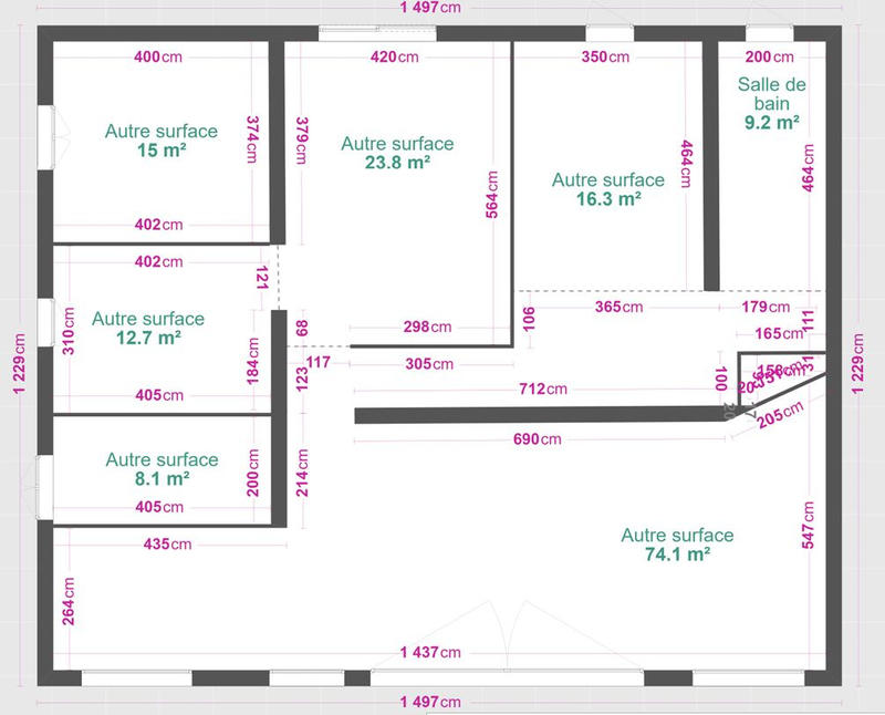 Local commercial - 140 m² - 7 pièces