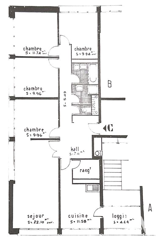 Appartement - 100 m² - 5 pièces