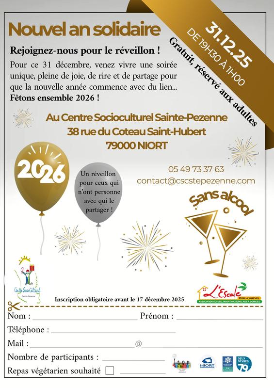 Soirée Nouvel An solidaire à Sainte-Pezennee
