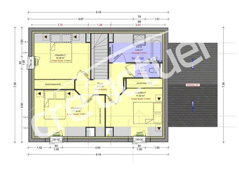 Maison - 96 m² - 5 pièces
