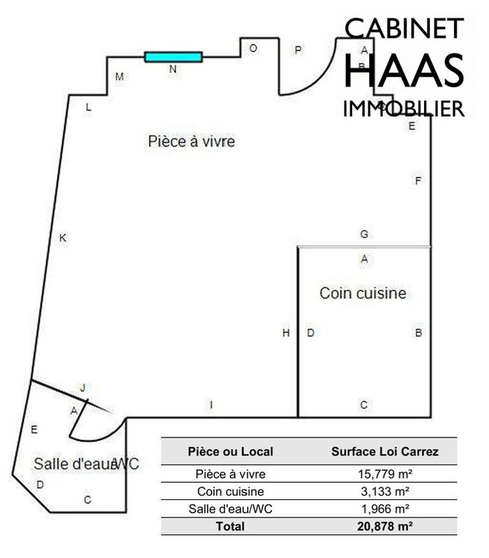 Appartement - 21 m² - 1 pièce