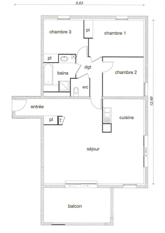 Appartement - 92 m² - 4 pièces