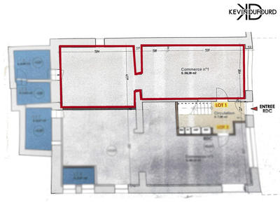 Local commercial - 59 m² - 2 pièces