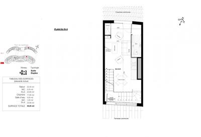 Appartement - 49 m² - 2 pièces