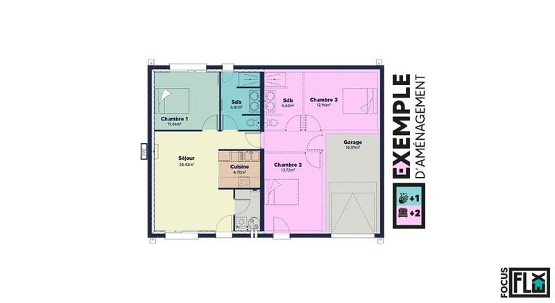 Maison - 50 m² - 2 pièces