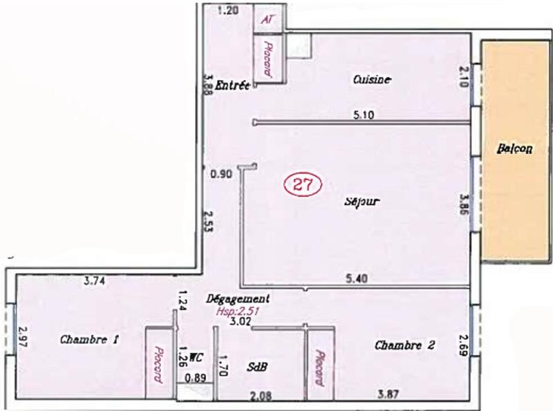 Appartement - 67 m² - 3 pièces