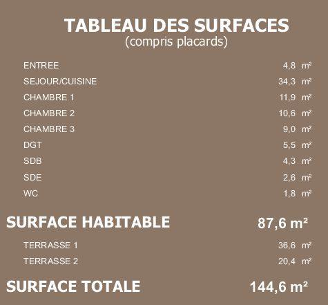 Appartement - 88 m² - 4 pièces