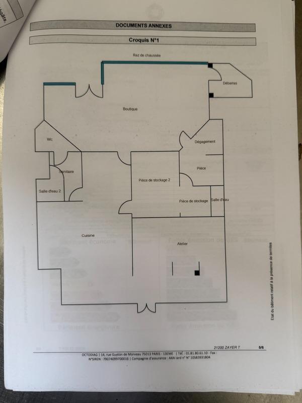 Local commercial - 186 m² - 5 pièces