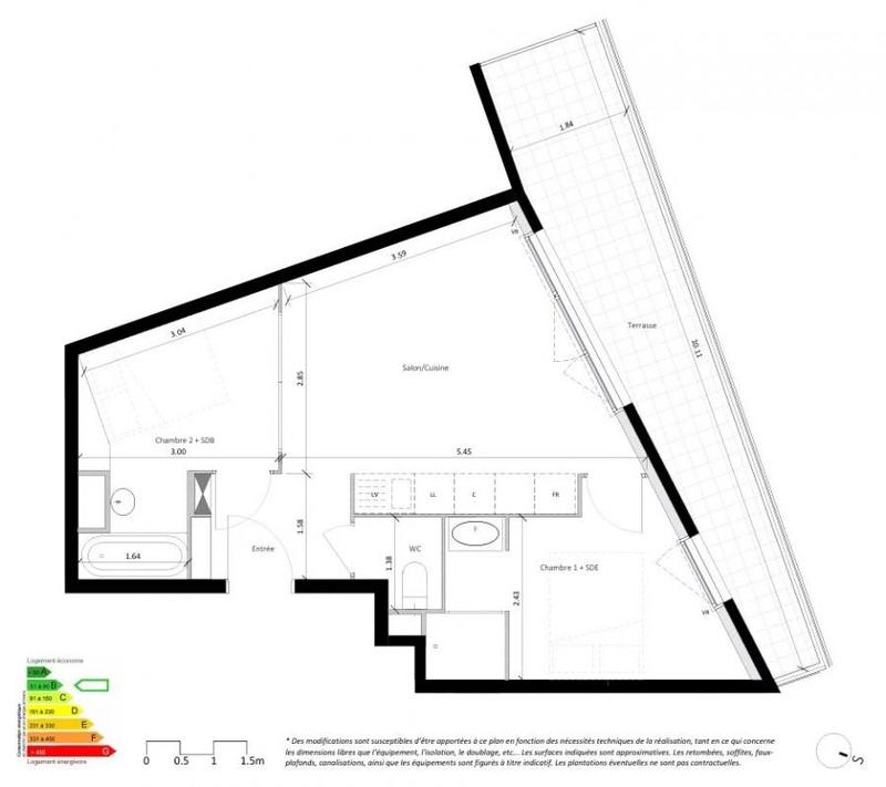 Appartement - 42 m² - 3 pièces