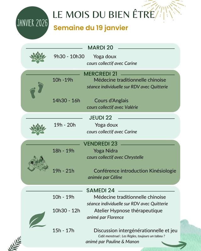 Le mois du bien-être