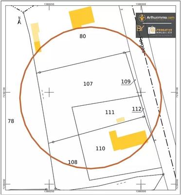 Terrain constructible - 1 960 m²