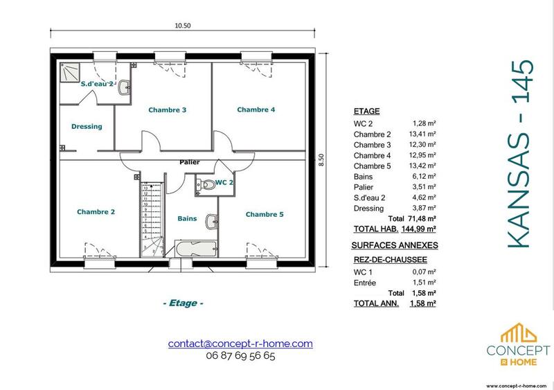 Maison - 145 m² - 7 pièces