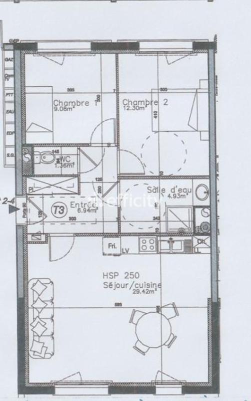 Appartement - 64 m² - 3 pièces