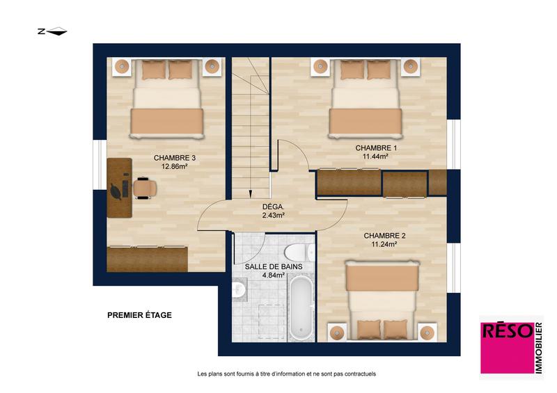 Maison - 80 m² - 4 pièces