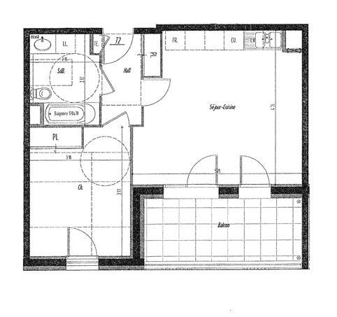 Appartement - 44 m² - 2 pièces
