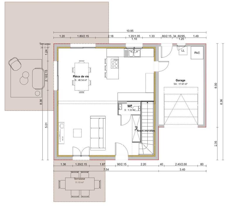 Maison - 95 m² - 4 pièces