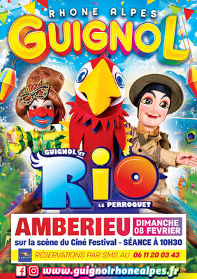 Guignol et Rio le majestueux perroquet