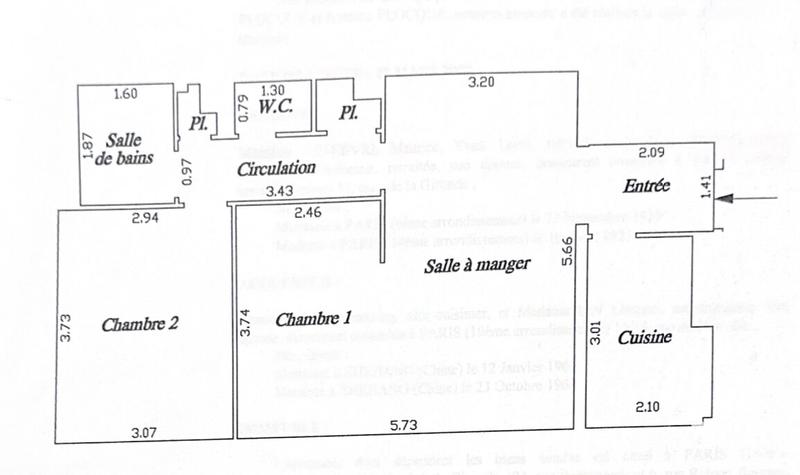 Appartement - 56 m² - 3 pièces
