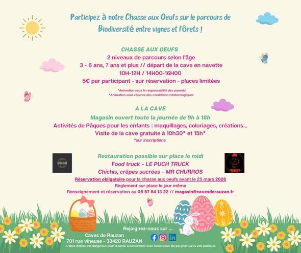 Chasse aux oeufs dans les vignes