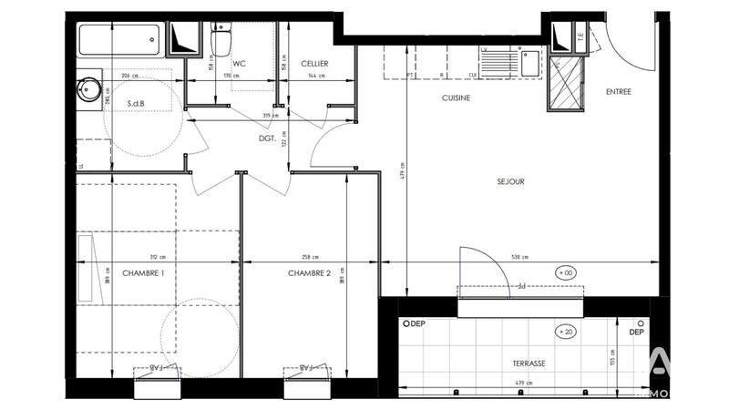 Appartement - 63 m² - 3 pièces