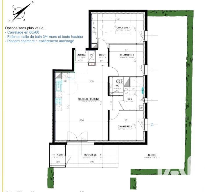 Appartement - 80 m² - 4 pièces