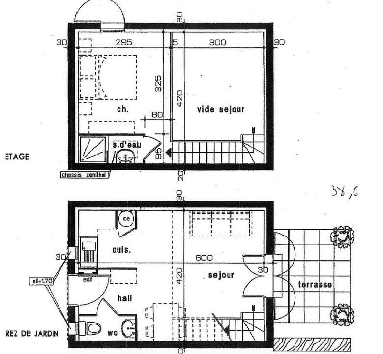 Duplex - 34 m² - 2 pièces