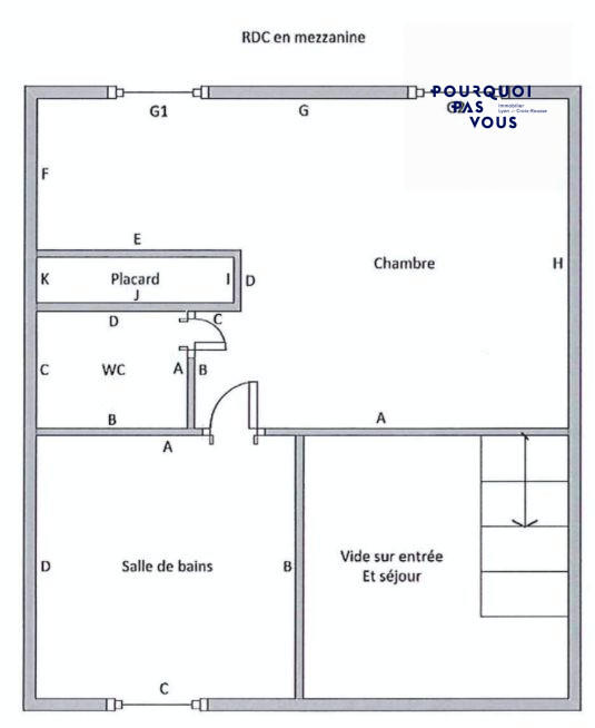 Appartement - 56 m² - 2 pièces