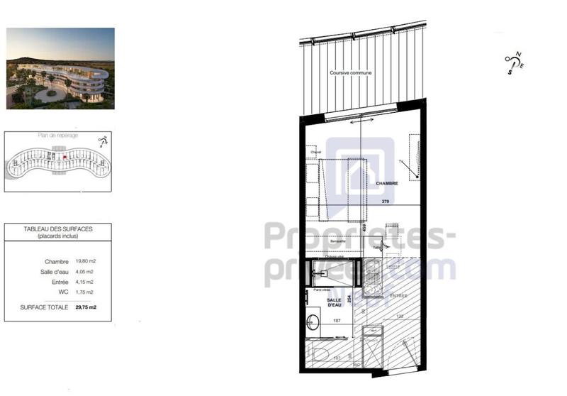 Appartement - 29 m² - 1 pièce