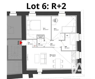 Appartement - 48 m² - 3 pièces