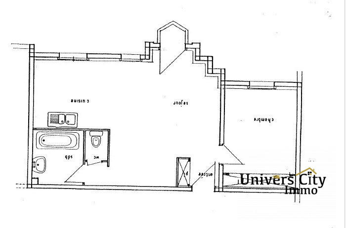 Appartement - 48 m² - 2 pièces