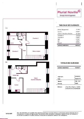 Duplex - 86 m² - 4 pièces
