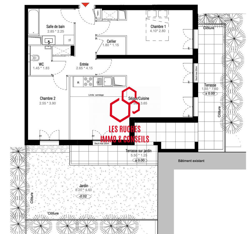 Appartement - 73 m² - 3 pièces