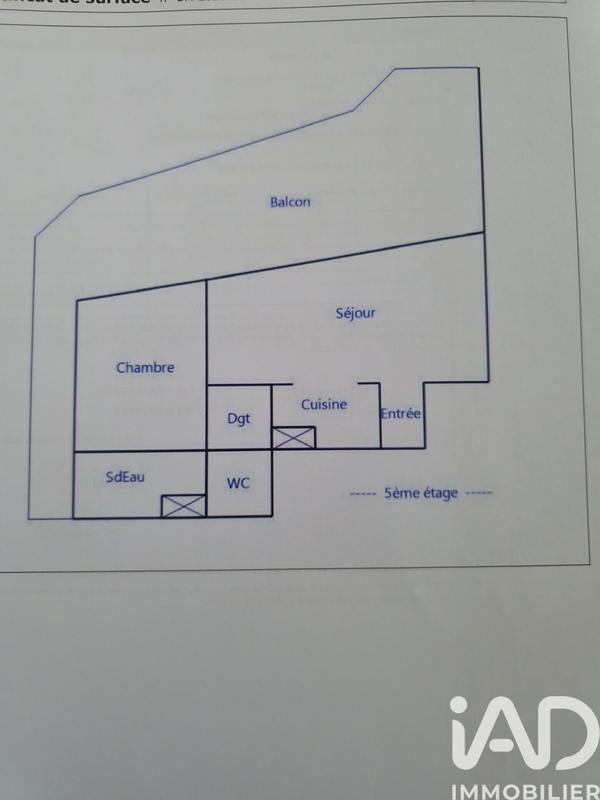 Appartement - 45 m² - 2 pièces