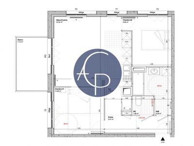 Appartement - 61 m² - 3 pièces