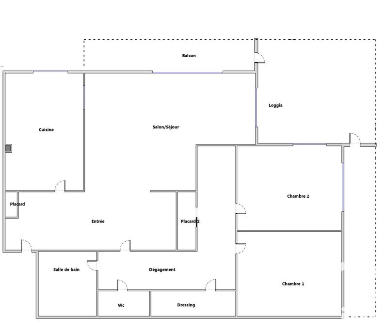 Appartement - 75 m² - 3 pièces