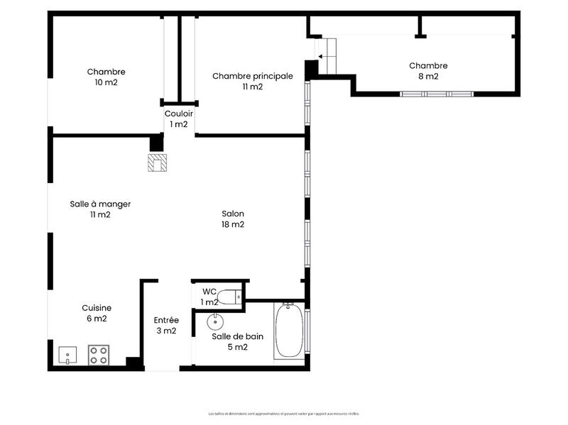Appartement - 84 m² - 4 pièces