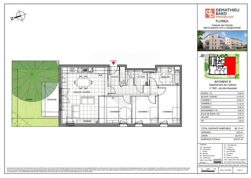 Appartement - 86 m² - 4 pièces