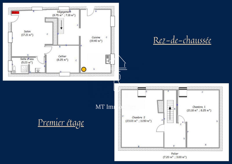 Maison - 80 m² - 4 pièces