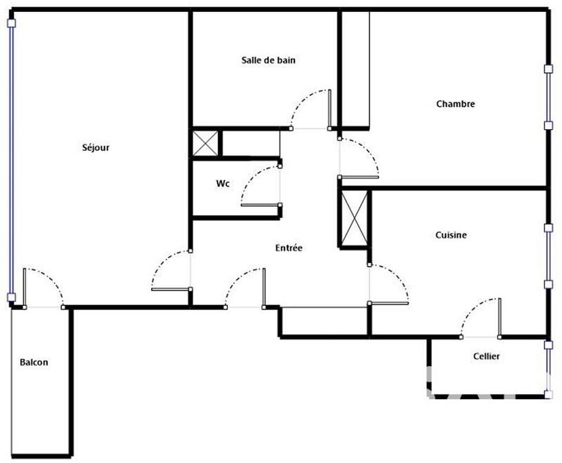 Appartement - 49 m² - 2 pièces
