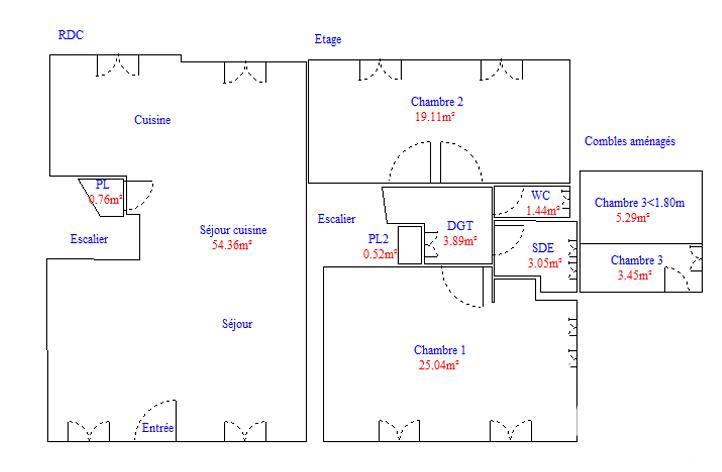 Maison - 120 m² - 4 pièces