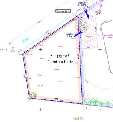 Terrain constructible - 413 m²