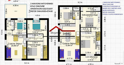 Maison - 37 m² - 2 pièces