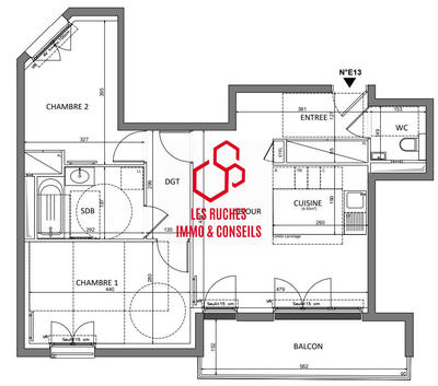 Appartement - 61 m² - 3 pièces