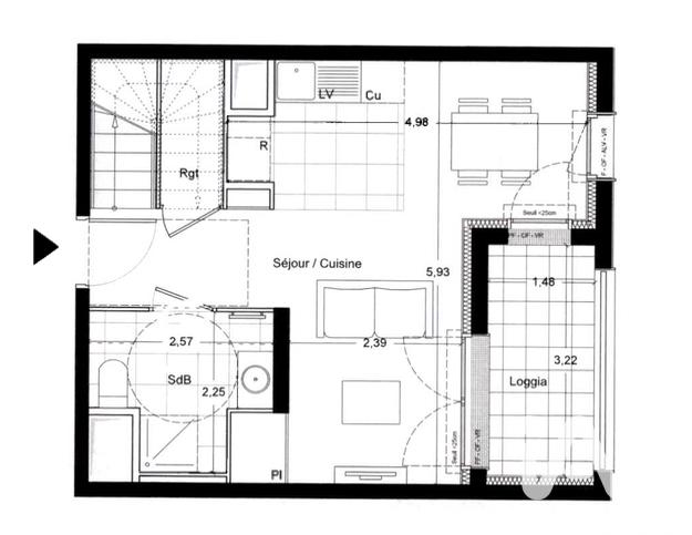 Duplex - 63 m² - 3 pièces